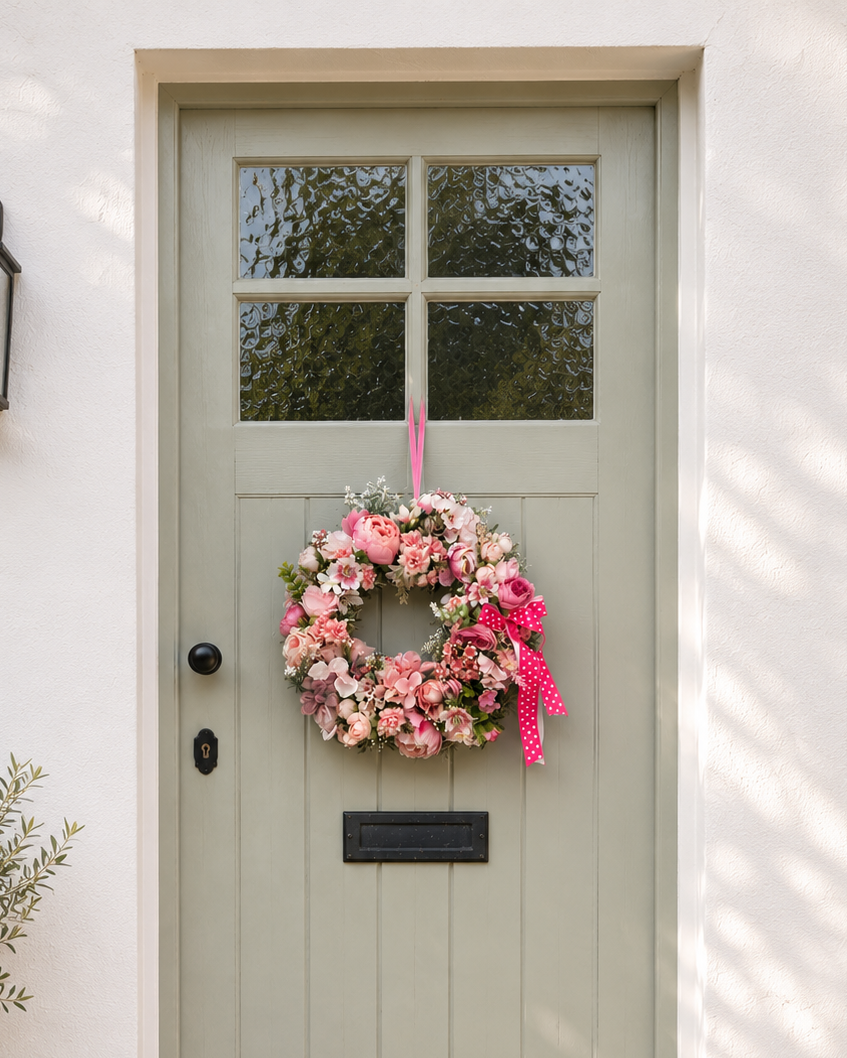 The Antigua — Pink Botanical Wreath