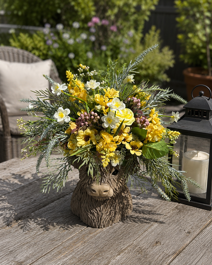 Highland Cow Resin Planter — Harriet