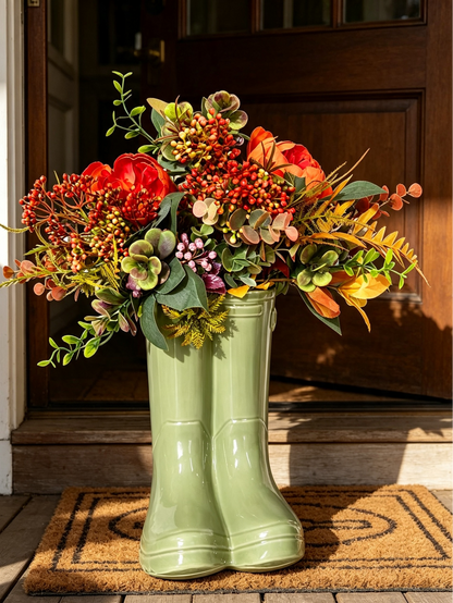 Autumn Ceramic Welly Planter — Limited Collection