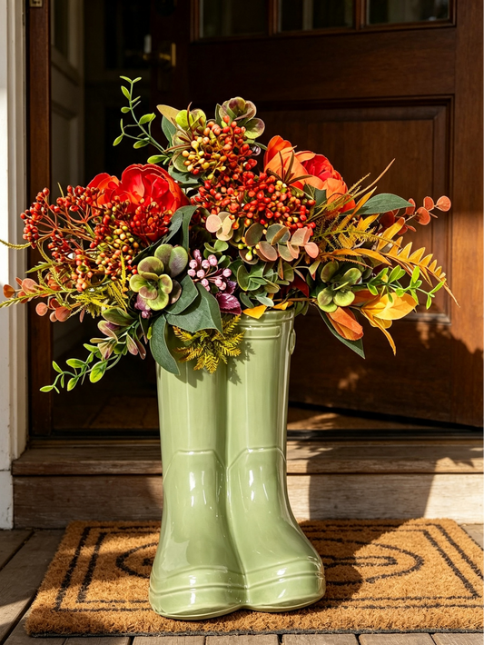 Autumn Ceramic Welly Planter — Limited Collection