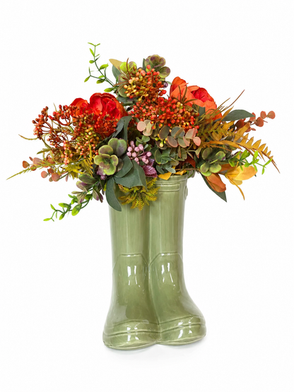 Autumn Ceramic Welly Planter — Limited Collection